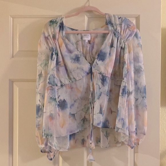 NWT Misa Los Angeles Women's Floral Blouse, Size S